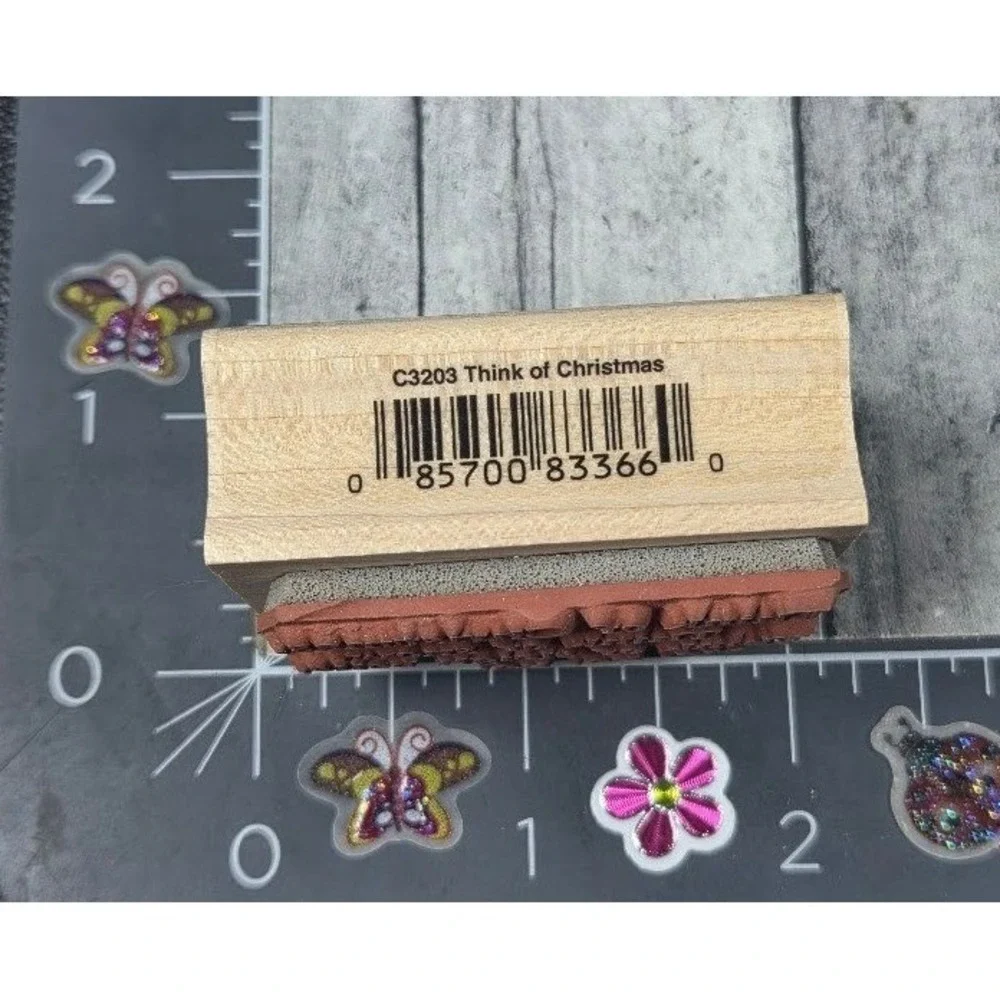 Hero Arts Think Of Christmas Snow Ho Ho C3203 Rubber Stamp Wood #A28
